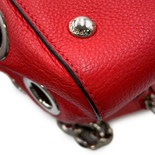 将图像加载到图库查看器中，PRADA Perforated Chain Handbag Red1BB017 Leather
