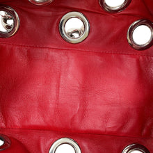 将图像加载到图库查看器中，PRADA Perforated Chain Handbag Red1BB017 Leather
