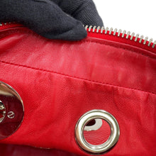将图像加载到图库查看器中，PRADA Perforated Chain Handbag Red1BB017 Leather
