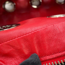 将图像加载到图库查看器中，PRADA Perforated Chain Handbag Red1BB017 Leather
