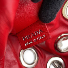 将图像加载到图库查看器中，PRADA Perforated Chain Handbag Red1BB017 Leather
