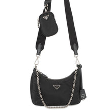 将图像加载到图库查看器中，PRADA Re-Edition 2005 2WAYChainShoulder Bag Black1BH204 Nylon
