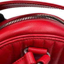 将图像加载到图库查看器中，PRADA Diagram Backpack Red1BZ030 Leather

