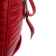将图像加载到图库查看器中，PRADA Diagram Backpack Red1BZ030 Leather
