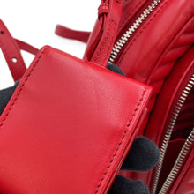 将图像加载到图库查看器中，PRADA Diagram Backpack Red1BZ030 Leather
