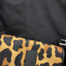 将图像加载到图库查看器中，PRADA Leopard Backpack Black/Brown1BZ811 Nylon Leather
