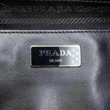 将图像加载到图库查看器中，PRADA Leopard Backpack Black/Brown1BZ811 Nylon Leather
