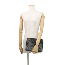Load image into Gallery viewer, GOYARD JUBANS Pouch Clutch Bag BlackJOUVENMMLTY01CL01P PVC Leather Size MM
