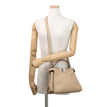 将图像加载到图库查看器中，FENDI Peekaboo Selleria Essentially Beige8BN302 AZTV Leather Size Mini
