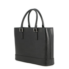 Load image into Gallery viewer, BURBERRY Nova Check Tote Bag Black Leather
