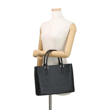 Load image into Gallery viewer, BURBERRY Nova Check Tote Bag Black Leather
