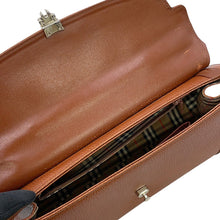 将图像加载到图库查看器中，BURBERRY Shadow Horse Nova Check Handbag Brown Leather
