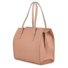 Load image into Gallery viewer, Ferragamo Amy Gancini Tote Bag Pink/Gold21F216 Leather
