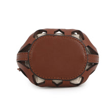Load image into Gallery viewer, LOEWE Anagram Cutout Shoulder Bag BrownC922Y62X07 Leather Canvas
