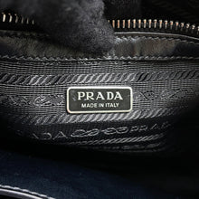 Load image into Gallery viewer, PRADA Embossed Triangle 2-Way Tote Black1BG382 Leather
