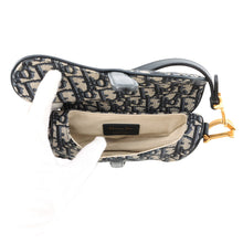 Load image into Gallery viewer, Dior Oblique Saddlebag Navy/BeigeM0447CTZQ_M928 Canvas Leather Size Mini

