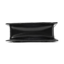 将图像加载到图库查看器中，JIMMY CHOO Pyxis Chain Shoulder Bag Black Crocodile Embossed Leather Size Mini
