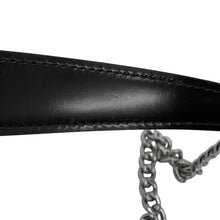 将图像加载到图库查看器中，JIMMY CHOO Pyxis Chain Shoulder Bag Black Crocodile Embossed Leather Size Mini
