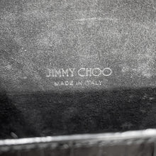 将图像加载到图库查看器中，JIMMY CHOO Pyxis Chain Shoulder Bag Black Crocodile Embossed Leather Size Mini
