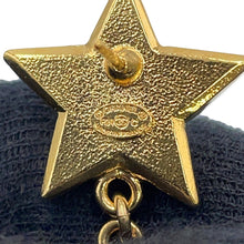 Load image into Gallery viewer, CHANEL Star motif long earrings Gold Gold Plated Faux Pearl Rhinestone
