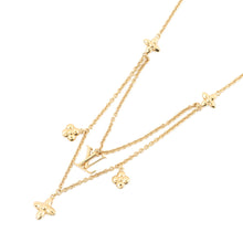 Load image into Gallery viewer, LOUIS VUITTON LV Flora Gram NecklaceM00981 Gold Plated Resin
