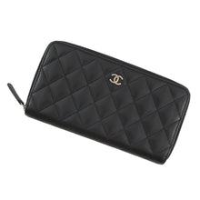 Load image into Gallery viewer, CHANEL Matelasse Classic Long Zip Wallet BlackAP0242 Caviar Leather
