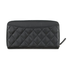 Load image into Gallery viewer, CHANEL Matelasse Classic Long Zip Wallet BlackAP0242 Caviar Leather
