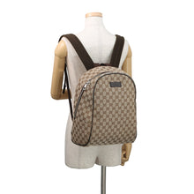 将图像加载到图库查看器中，GUCCI GG Canvas Backpack Beige/Brown449906 493075 GG Canvas Leather
