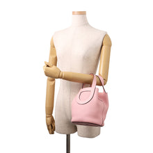 Load image into Gallery viewer, HERMES in-the-loop Tote Bag Rose Sakura Taurillon Clemence Swift Leather Size 18
