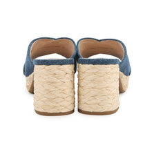 Load image into Gallery viewer, PRADA mule sandals Navy1XP93A Cotton Size 36

