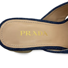 Load image into Gallery viewer, PRADA mule sandals Navy1XP93A Cotton Size 36
