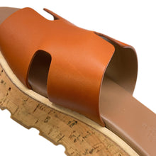 将图像加载到图库查看器中，HERMES Eze 30 Sandals Natural Leather cork Size 36
