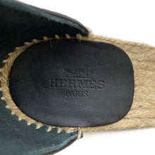 将图像加载到图库查看器中，HERMES Tivoli Sandals Black Leather cork Size 36
