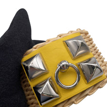 Load image into Gallery viewer, HERMES Medor Picnic Bangle Size T2 Lime Swift Leather Rattan
