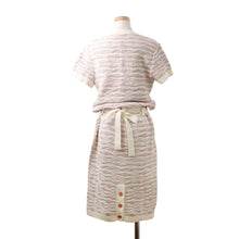Load image into Gallery viewer, CHANEL COCO Button One Piece Size 36 White/MulticolorP53328 Cotton93% Nylon7%
