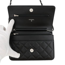 Load image into Gallery viewer, CHANEL Matelasse Chain wallet BlackAP0250 Caviar Leather

