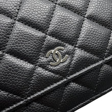 Load image into Gallery viewer, CHANEL Matelasse Chain wallet BlackAP0250 Caviar Leather
