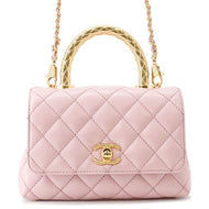 CHANEL Coco handle PinkAS2215 Lambskin Size XXS