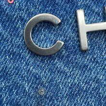 将图像加载到图库查看器中，CHANEL CHANEL 22 Glitter Patchwork Chain Handbag Blue/PinkAS3261 Denim Size Small

