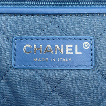 将图像加载到图库查看器中，CHANEL CHANEL 22 Glitter Patchwork Chain Handbag Blue/PinkAS3261 Denim Size Small
