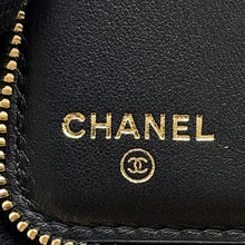 Load image into Gallery viewer, CHANEL Matelasse Round Zip Wallet BlackAP5016 Caviar Leather
