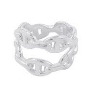 HERMES Chaine d'Ancre Double Row Ring Size 52/#12 SV925