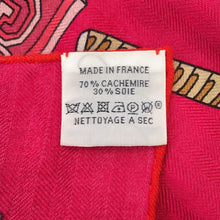 将图像加载到图库查看器中，HERMES Giant Square LES TROPHEES Size 140 Red/Multicolor Cashmere Silk

