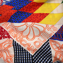 Load image into Gallery viewer, HERMES Giant Square American Quilt Size 140 Black/Multicolor Cashmere70% Silk30%
