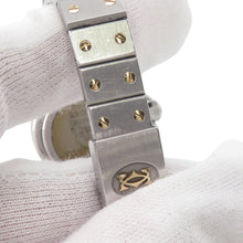 将图像加载到图库查看器中，CARTIER Santos Octagon SM W25mm Stainless Steel K18YG Ivory DialW2001683
