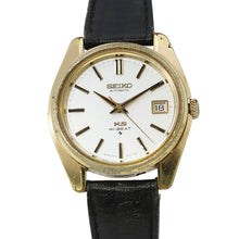 将图像加载到图库查看器中，SEIKO King Seiko Hi-Beat W37mm Stainless Steel Leather Silver Dial5625-7000
