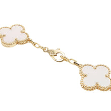 将图像加载到图库查看器中，Van Cleef &amp; Arpels Vintage Alhambra 5 Motif BraceletVCARA41800 18K Yellow Gold
