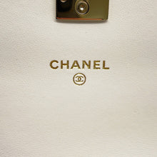 Load image into Gallery viewer, CHANEL Matelasse Top Handle Chain Wallet White Caviar Leather
