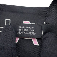Load image into Gallery viewer, CHANEL CHANEL Scarf Black/Pink/White Silk100%
