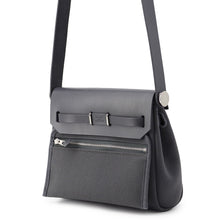 Load image into Gallery viewer, HERMES Herbag zip Ardoise Toile Military Vache Hunter Leather Size Mini
